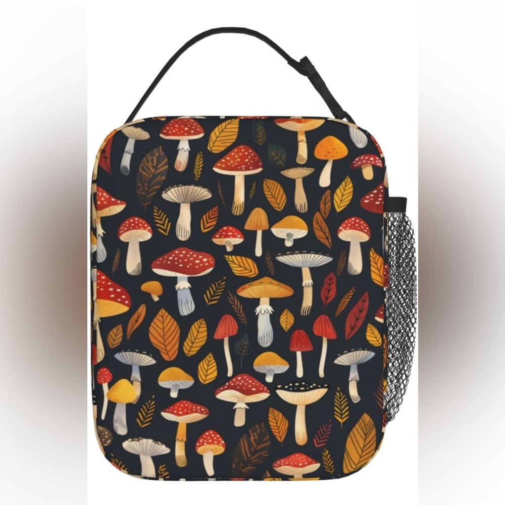Mushroom Print Lunch Bag
